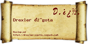 Drexler Ágota névjegykártya