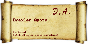 Drexler Ágota névjegykártya